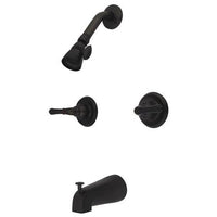 Thumbnail for Kingston Brass GKB245 Water Saving Magellan 2-Handle Tub and Shower Faucet with Water Savings Showerhead, Oil Rubbed Bronze Tub Shower Sets Kingston Brass 