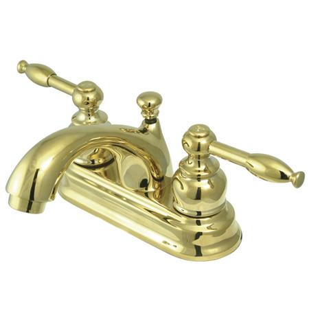 Kingston Brass Knight Centerset with Lever Handles and Retail Pop-Up, Chrome Bathroom Faucet Kingston Brass 