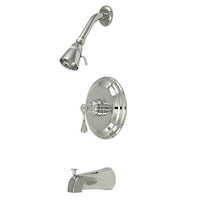 Thumbnail for Kingston Brass Metropolitan Tub & Shower Faucet with Lever Handle, Chrome Tub Shower Sets Kingston Brass 