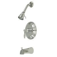 Thumbnail for Kingston Brass Knight Tub & Shower Faucet with Lever Handles, Chrome Tub Shower Sets Kingston Brass 