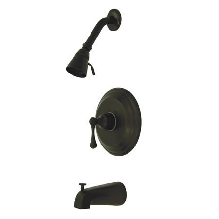 Kingston Brass Metropolitan Tub & Shower Faucet with Lever Handles, Oil Rubbed Bronze Tub Shower Sets Kingston Brass 