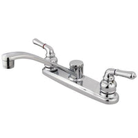 Thumbnail for Kingston Brass Magellan Centerset Kitchen Faucet with Lever Handles, Chrome Kitchen Faucet Kingston Brass 