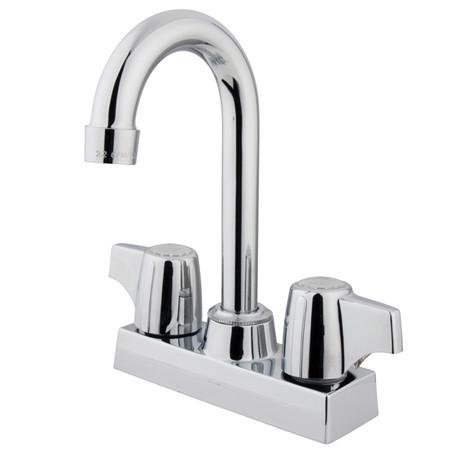 Kingston Brass GKB460 Water Saving Franklin Centerset Bar Faucet, Chrome Kitchen Faucet Kingston Brass 