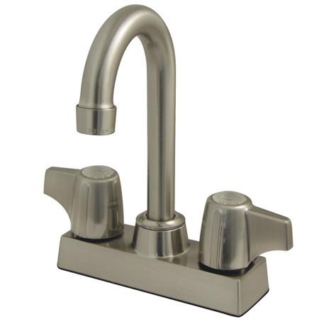 Kingston Brass GKB460SN Water Saving Franklin Centerset Bar Faucet, Satin Nickel Kitchen Faucet Kingston Brass 