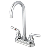 Thumbnail for Kingston Brass GKB491 Water Saving Magellan Centerset Bar Faucet with Lever Handles, Chrome Kitchen Faucet Kingston Brass 