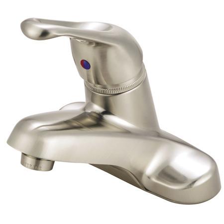Kingston Brass GKB518LP Water Saving Wyndham Centerset Lavatory Faucet with Single Loop Handle, Satin Nickel Bathroom Faucet Kingston Brass 