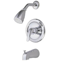 Thumbnail for Kingston Brass GKB531L Water Saving Chatham Single Lever Tub & Shower Faucet with Water Savings Showerhead, Chrome Tub Shower Sets Kingston Brass 