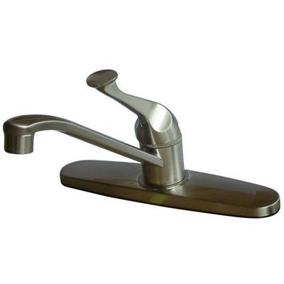 Kingston Brass Chatham Centerset with Single Lever Handle, Satin Nickel Kitchen Faucet Kingston Brass 