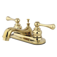 Thumbnail for Kingston Brass GKB602BL Water Saving Vintage Centerset Lavatory Faucet with Lever Handles, Polished Brass Bathroom Faucet Kingston Brass 