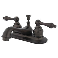 Thumbnail for Kingston Brass GKB605AL Water Saving Water Saving Restoration Centerset Lavatory Faucet with Lever Handles, Oil Rubbed Bronze Bathroom Faucet Kingston Brass 