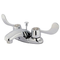 Thumbnail for Kingston Brass Vista Lavatory Faucet with Blade Handles and Retail Pop Up, Chrome Bathroom Faucet Kingston Brass 