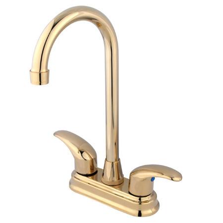 Kingston Brass GKB6492LL Water Saving Legacy Bar Faucet, Polished Brass Kitchen Faucet Kingston Brass 