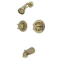 Thumbnail for Kingston Brass Vintage Tub & Shower Faucet with Pressure Balanced Valve, Polished Brass Tub Shower Sets Kingston Brass 
