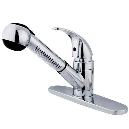 Kingston Brass GKB6701LLSP Water Saving Legacy Pull-out Kitchen Faucet, Chrome Kitchen Faucet Kingston Brass 