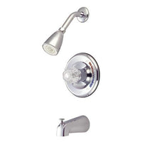 Thumbnail for Kingston Brass Chatham Tub & Shower Faucet with Single Acrylic Handle, Chrome Tub Shower Sets Kingston Brass 