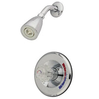 Thumbnail for Kingston Brass Chatham Shower Combination with Single Acrylic Handle, Chrome Tub Shower Sets Kingston Brass 
