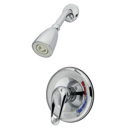 Kingston Brass Chatham Shower Faucet with 1.5GPM Showerhead and Single Loop Handle, Chrome Tub Shower Sets Kingston Brass 