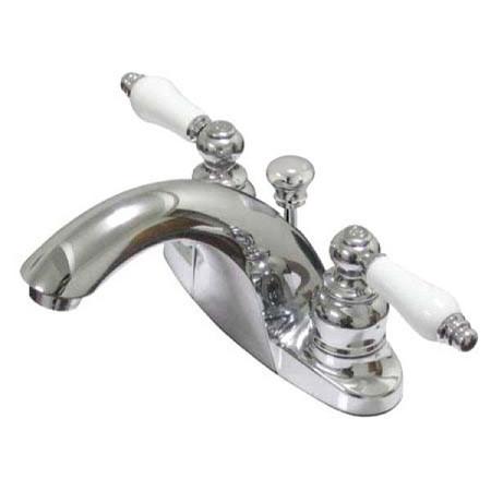 Kingston Brass English Country Centerset Lavatory Faucet, Chrome Bathroom Faucet Kingston Brass 