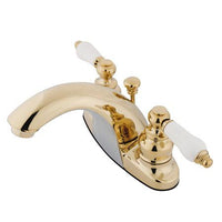 Thumbnail for Kingston Brass English Country Centerset Lavatory Faucet, Polished Brass Bathroom Faucet Kingston Brass 