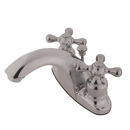 Kingston Brass English Country Centerset Lavatory Faucet, Satin Nickel Bathroom Faucet Kingston Brass 