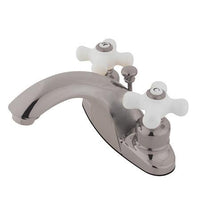 Thumbnail for Kingston Brass English Country Centerset Lavatory Faucet, Satin Nickel Bathroom Faucet Kingston Brass 