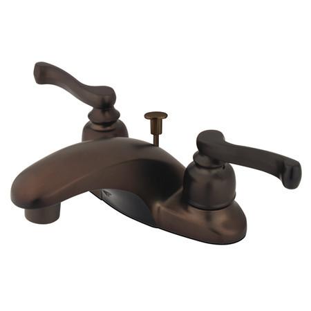 Kingston Brass GKB8625FL Water Saving Royale Centerset Lavatory Faucet, Oil Rubbed Bronze Bathroom Faucet Kingston Brass 