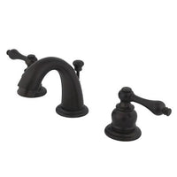 Thumbnail for Kingston Brass GKB915AL Water Saving English Country Mini Widespread Lavatory Faucet with Retail Pop-Up, Oil Rubbed Bronze Bathroom Faucet Kingston Brass 