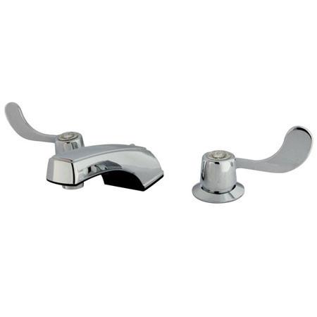 Kingston Brass Vista Widespread Lavatory Faucet with Blade Handles, Chrome Bathroom Faucet Kingston Brass 