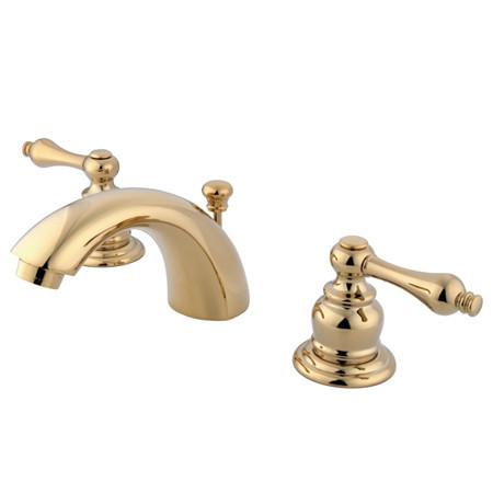 Kingston Brass GKB942AL Water Saving Magellan Mini Widespread Lavatory Faucet, Polished Brass Bathroom Faucet Kingston Brass 