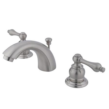 Kingston Brass GKB948AL Water Saving Magellan Mini Widespread Lavatory Faucet, Satin Nickel Bathroom Faucet Kingston Brass 
