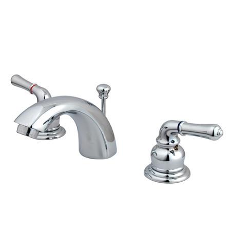 Kingston Brass GKB951 Water Saving Magellan Mini Widespread Lavatory Faucet, Chrome Bathroom Faucet Kingston Brass 