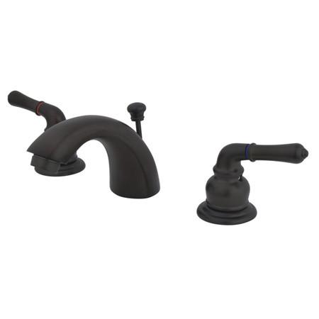 Kingston Brass GKB955 Water Saving Magellan Mini Widespread Lavatory Faucet, Oil Rubbed Bronze Bathroom Faucet Kingston Brass 