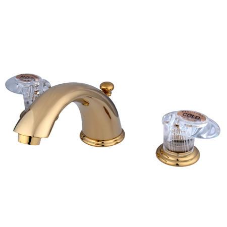 Kingston Brass GKB962ALL Water Saving Victorian Widespread Lavatory Faucet, Polished Brass Bathroom Faucet Kingston Brass 