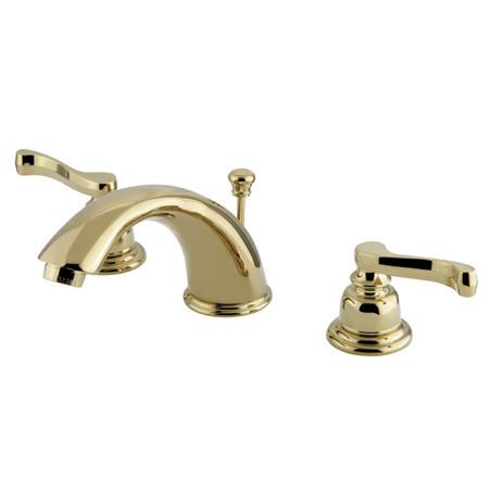 Kingston Brass GKB962FL Water Saving Royale Widespread Lavatory Faucet, Polished Brass Bathroom Faucet Kingston Brass 