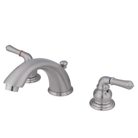 Kingston Brass GKB968 Water Saving Magellan Widespread Lavatory Faucet, Satin Nickel Bathroom Faucet Kingston Brass 