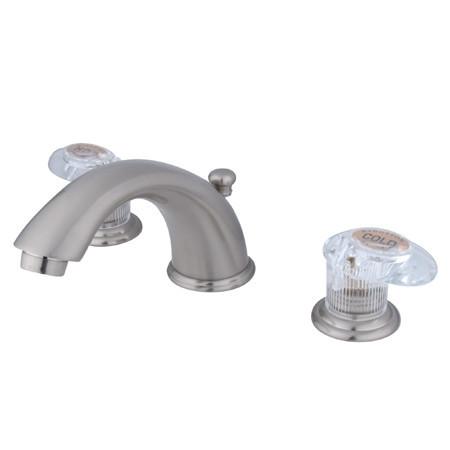 Kingston Brass GKB968ALL Water Saving Victorian Widespread Lavatory Faucet, Satin Nickel Bathroom Faucet Kingston Brass 