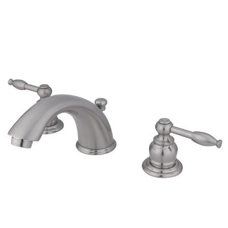 Kingston Brass GKB968KL Water Saving Knight Widespread Lavatory Faucet, Satin Nickel Bathroom Faucet Kingston Brass 