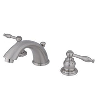 Thumbnail for Kingston Brass GKB968KL Water Saving Knight Widespread Lavatory Faucet, Satin Nickel Bathroom Faucet Kingston Brass 