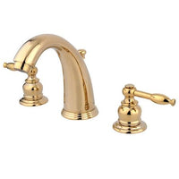 Thumbnail for Kingston Brass GKB982KL Water Saving Knight Widespread Lavatory Faucet, Polished Brass Bathroom Faucet Kingston Brass 
