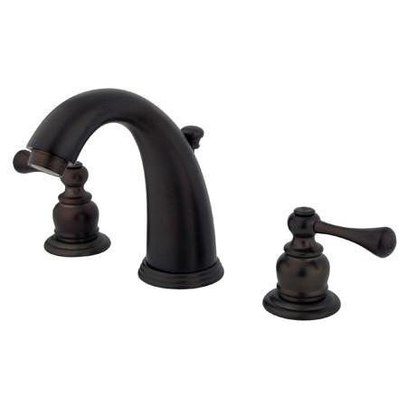 Kingston Brass GKB985BL Water Saving Vintage Widespread Lavatory Faucet, Oil Rubbed Bronze Bathroom Faucet Kingston Brass 