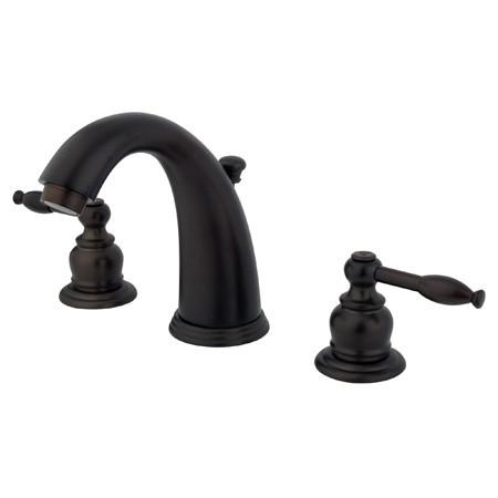 Kingston Brass GKB985KL Water Saving Knight Widespread Lavatory Faucet, Oil Rubbed Bronze Bathroom Faucet Kingston Brass 