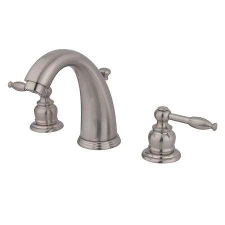 Kingston Brass GKB988KL Water Saving Knight Widespread Lavatory Faucet, Satin Nickel Bathroom Faucet Kingston Brass 