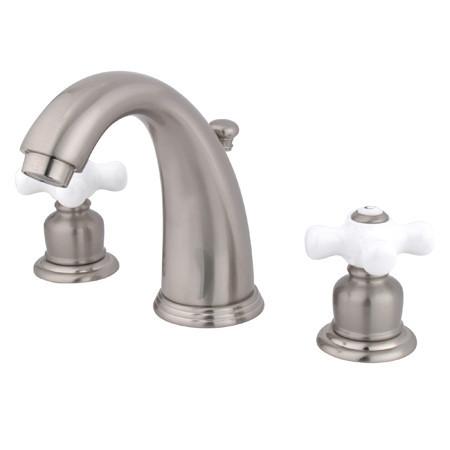 Kingston Brass GKB988PX Water Saving English Country Widespread Lavatory Faucet, Satin Nickel Bathroom Faucet Kingston Brass 