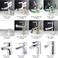 Thumbnail for Fresca Versa Single Hole Mount Bathroom Vanity Faucet - Brushed Nickel Vanity Faucet Fresca 