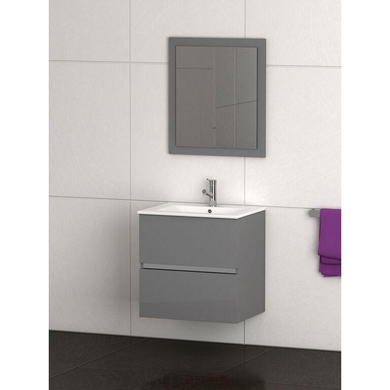 Eviva Ikaro® 24" Inch Gray Modern Vanity Wall Mount with White Integrated Porcelain Sink Vanity Eviva 