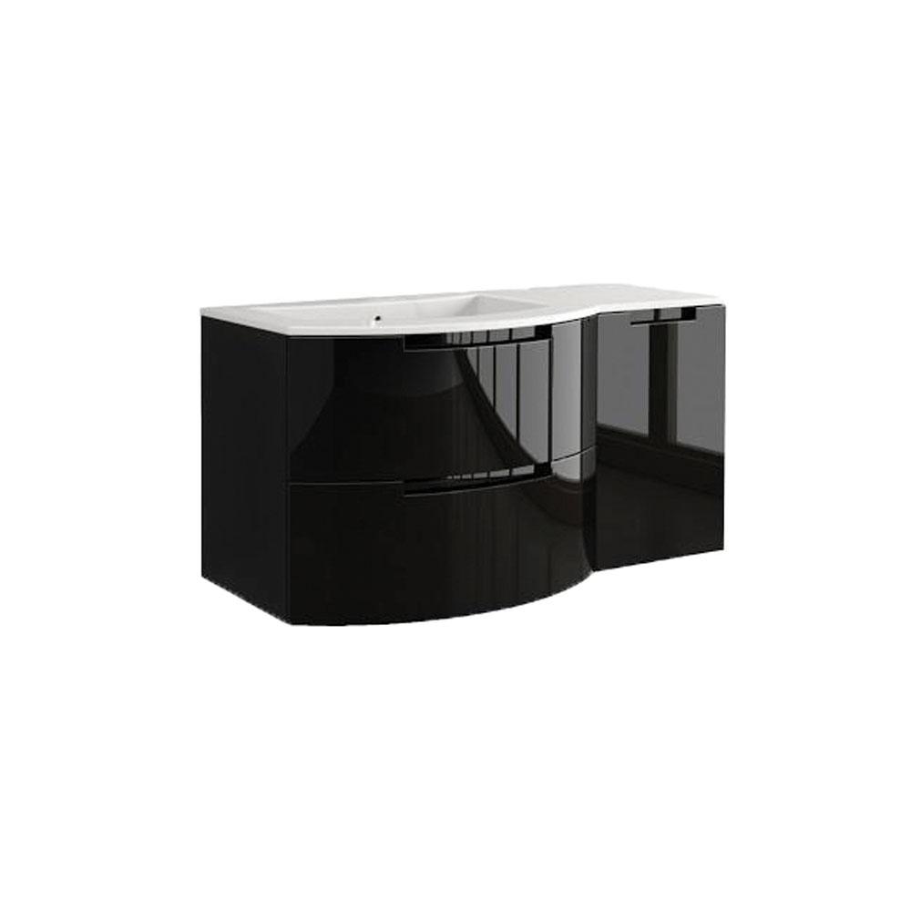 Latoscana Oasi 43" Black Glossy Modern Wall Hung Bathroom Vanity Vanity Latoscana 