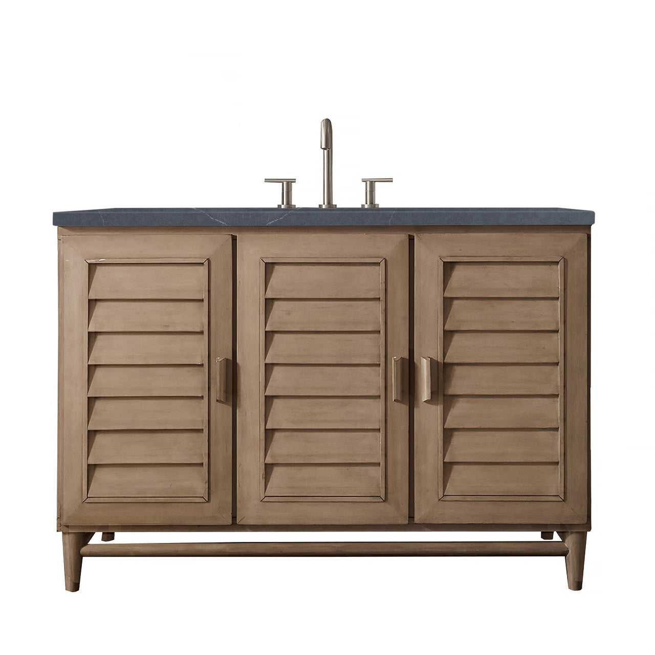 James Martin Portland 48" Single Vanity Vanity James Martin Whitewashed Walnut w/ 3 CM Charcoal Soapstone Quartz Top 