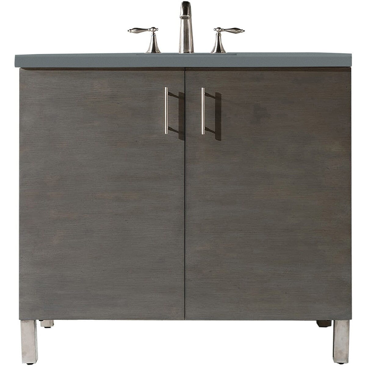 James Martin Metropolitan 36" Single Vanity Vanity James Martin Silver Oak w/ 3 CM Cala Blue Quartz Top 