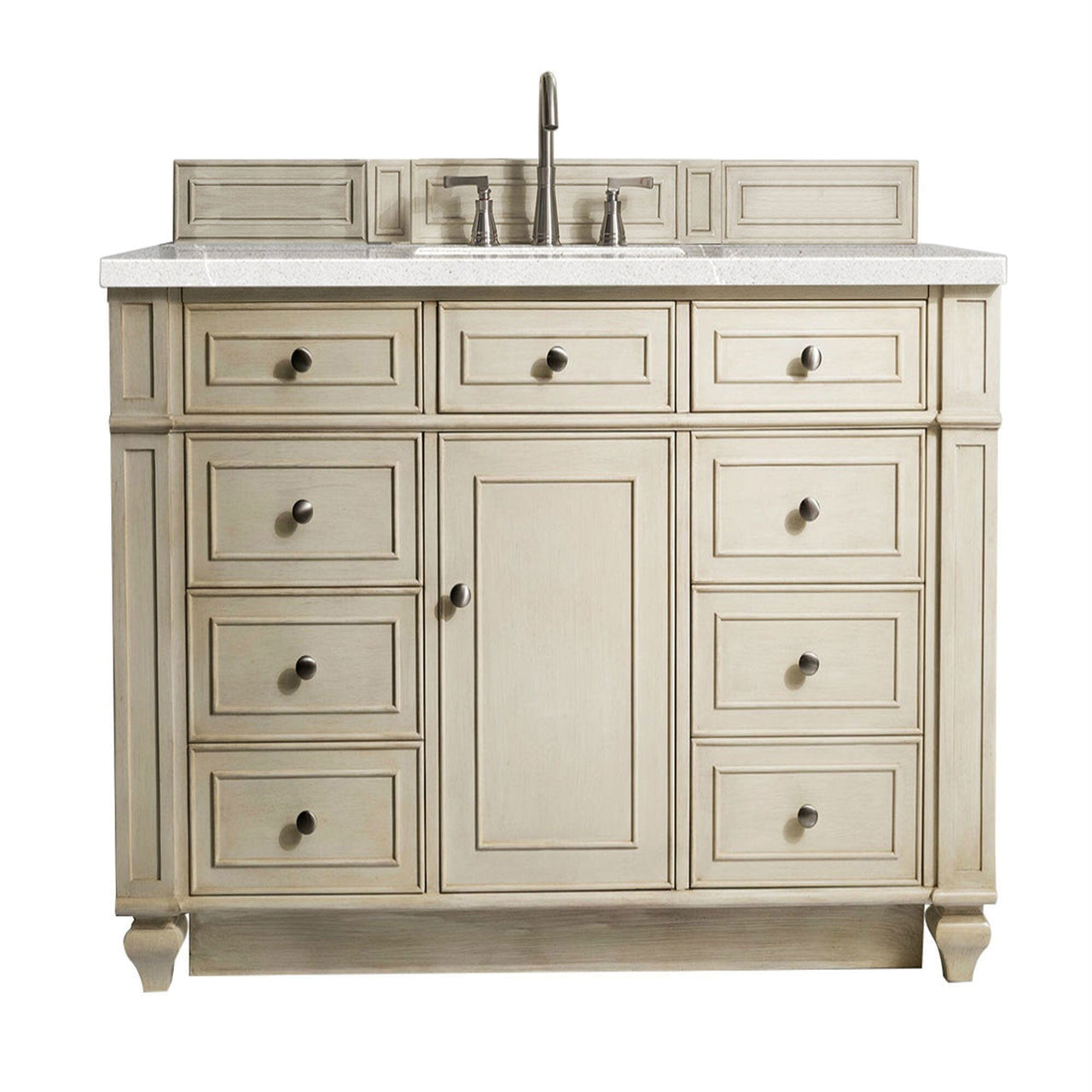 James Martin Bristol 48" Single Vanity Vanity James Martin Vintage Vanilla w/ 3 CM Eternal Serena Quartz Top 