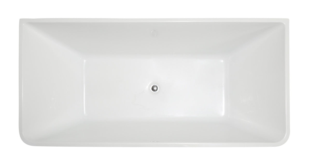 ANZZI Zenith Series 5.58 ft. Freestanding Bathtub in White FreeStanding Bathtub ANZZI 